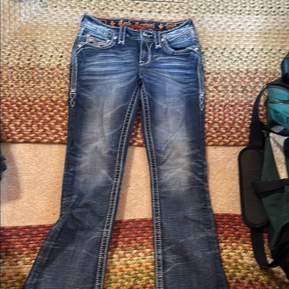 Rock Revival Boot Cut Jeans in Classic Blue